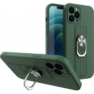 Hurtel Ring Back Cover Σιλικόνης Dark Green (iPhone 13)