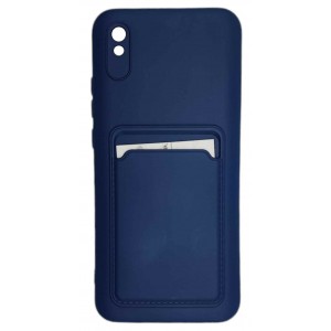  Hurtel Card Case Xiaomi Redmi 9A Μπλε Σκούρο