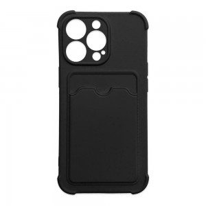 Hurtel Card Armor Back Cover Σιλικόνης Ανθεκτική Μαύρο (iPhone 13 Pro)