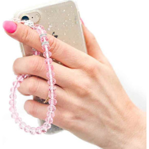 Hurtel Glass Beads Λουράκι Καρπού για Κινητά Ροζ