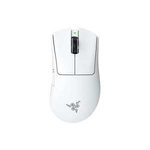 Razer DEATHADDER V4 PRO WHITE - 57g Wireless Gaming Mouse - Ergonomic - 120 Hours Battery - 45K DPI
