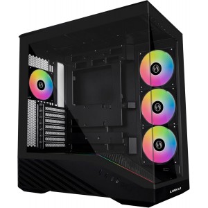 Lian Li Vector V100 Black - 4 x 120mm ARGB - LED RGB Strip - Tempered Glass - ATX Case