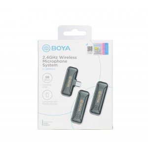 BOYA BY-WM3T2-U2 2,4GHz Mobile wireless mic For Android USB-C (2 transmitters, two person vlog)