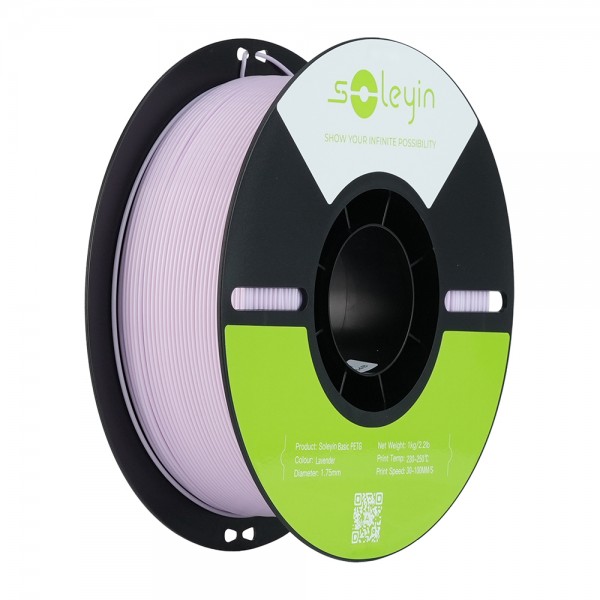 Creality Soleyin Basic PETG Lavender (purple) - 3D Printer Filament  1 kg Spool,1.75
