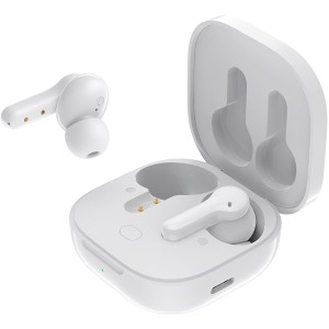 QCY T13 TWS WHITE Dual Driver 4-mic noise cancel. True Wireless Earbuds - Quick Charge 380mAh