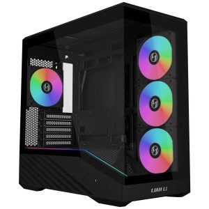 Lian Li Vector V100 Mini Black - 4 x 120mm ARGB - Mini/Micro ATX - LED RGB Strip - Tempered Glass