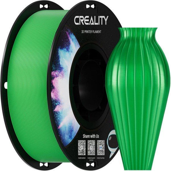 Creality CR-PETG Green 3D Printer Filament, Hard Glossy, Tensile Str. 49MPA, 1 kg Spool1.76