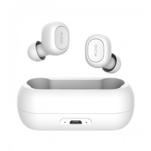 QCY T1C TWS WHITE True Wireless Earbuds 5.0 Bluetooth Headphones 80hrs