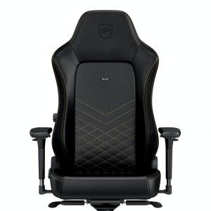 noblechairs HERO Gaming Chair - cold foam, steel armrests,  60mm casters, 150kg - black/gold