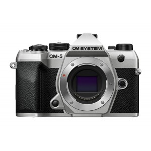 Olympus OM-5 II body silver, BLS-50 Battery, Eyecup, USB Connection Cable, Shoulder Strap