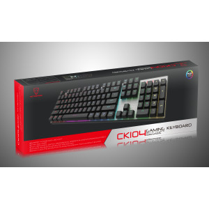 Gaming Πληκτρολόγιο Motospeed CK104 RGB Mechanical - Red Switches - Silver